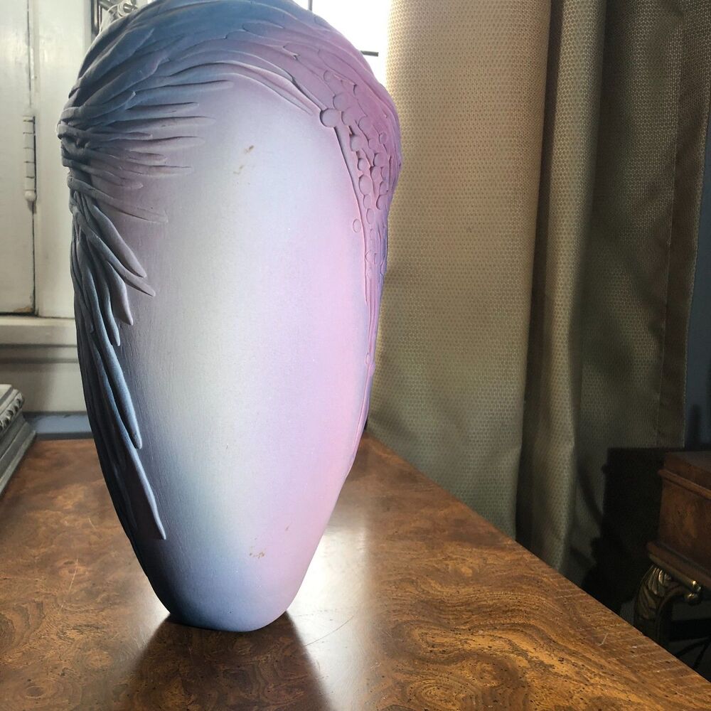 Vintage 80s/90s 13” Sculptural Vase - Handcrafted Pastel Abstract Pottery Unique - Picture 5 of 5